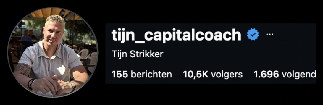 Instagram-profiel @tijn_capitalcoach