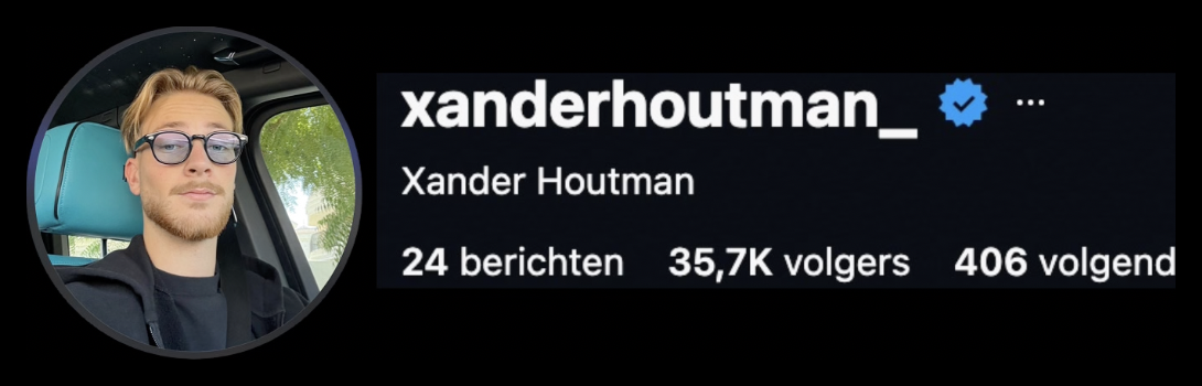 Instagram-profiel @xanderhoutman_